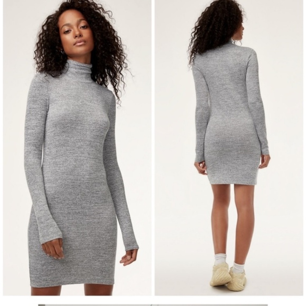 Wilfred Free Grey Turtleneck Sasha Dress [Aritzia]